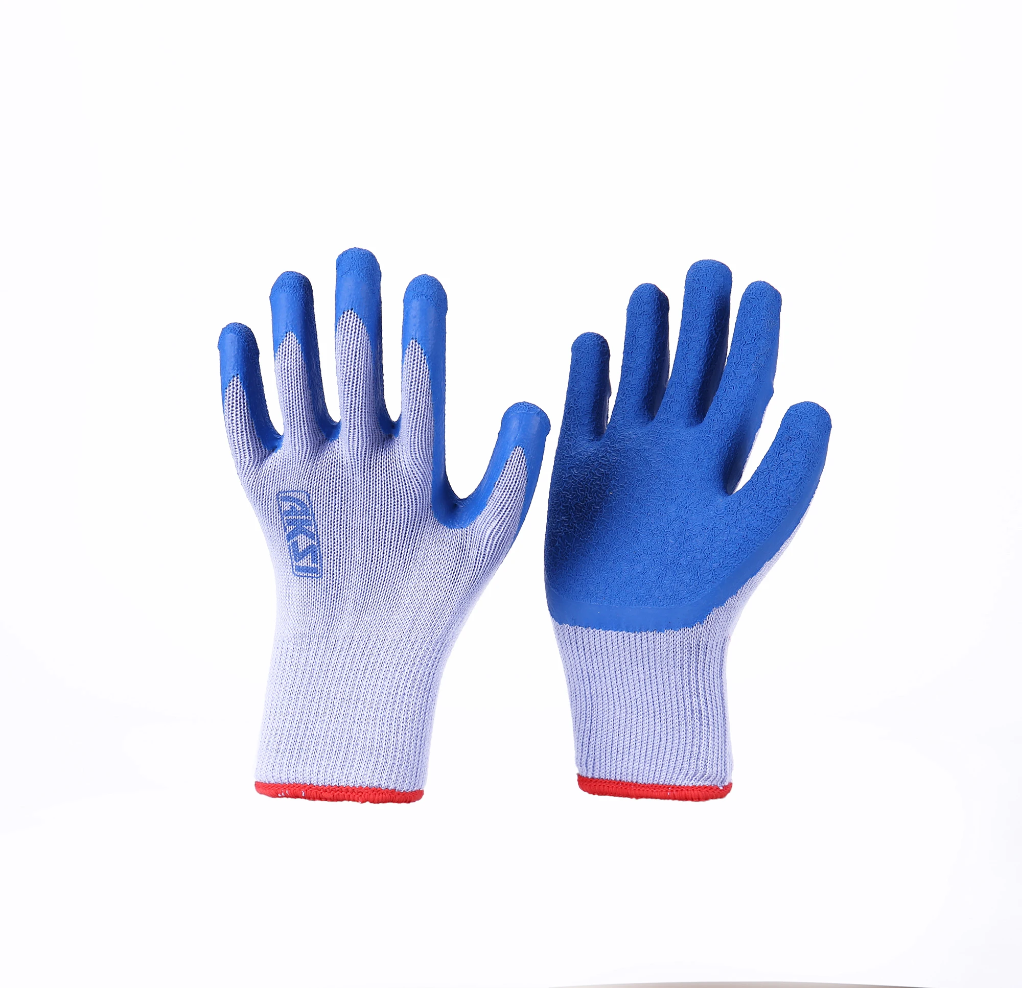 

21 pin nylon latex gloves foamed semi-trailer impregnated anti slip and wear resistant construction site protective gloves
