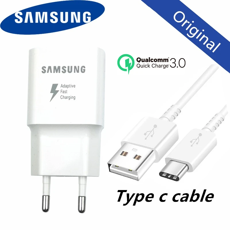 Оригинальное Адаптивное быстрое зарядное устройство Samsung USB адаптер 1 2/1 5 м кабель