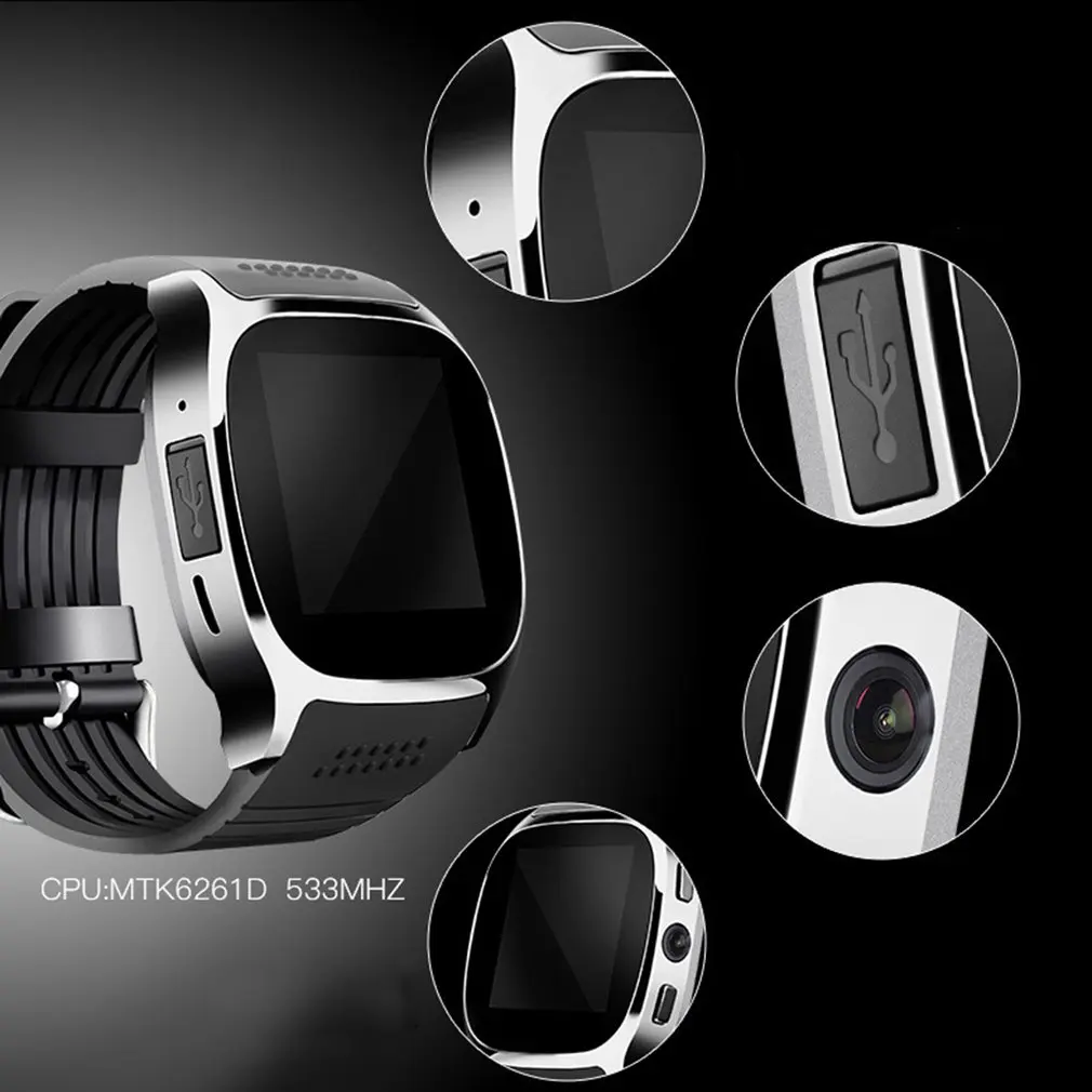 Горячие T8 Bluetooth смарт-карты телефон часы спортивные шаг смарт-носить часы
