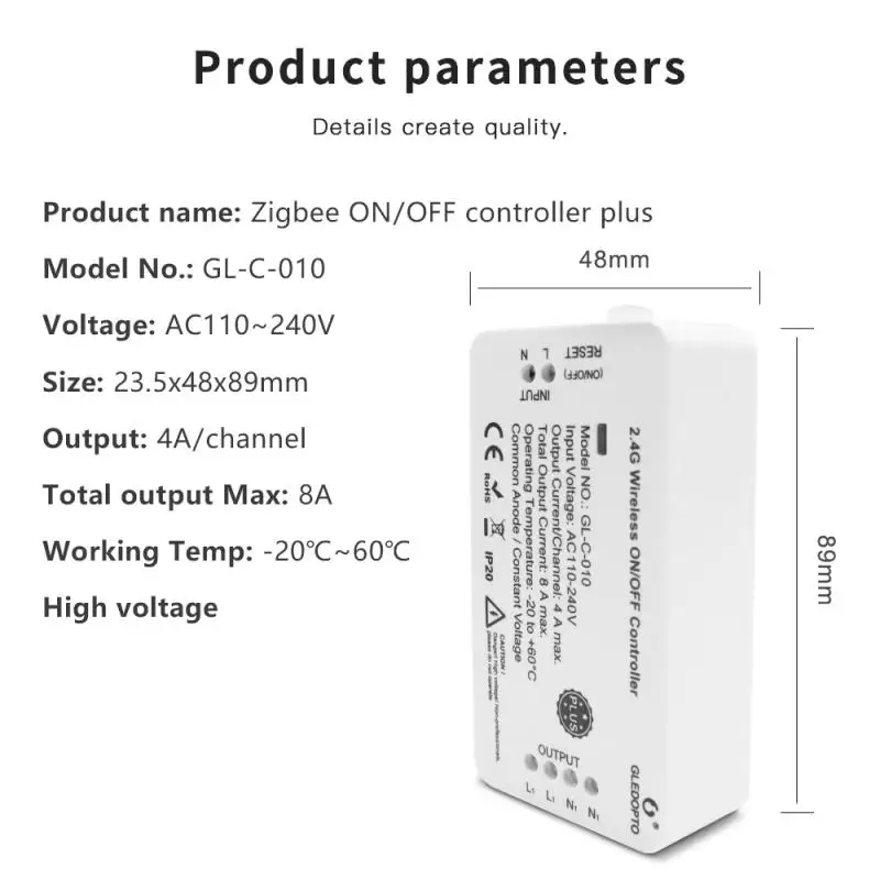 

DC12-24V RGB+CCT/rgbw Zigbee Smart LED Strip Controller Voice Control Work With Echo Plus SmartThings ZIGBEE 3.0 HUB Dropship