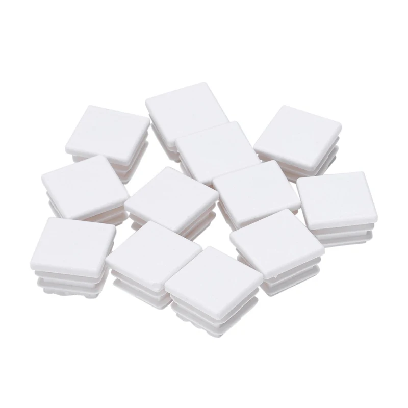 

20 mm x 20 mm plastic white end caps blanking version of the caps spare caps accessories for professional square tube inserts 12