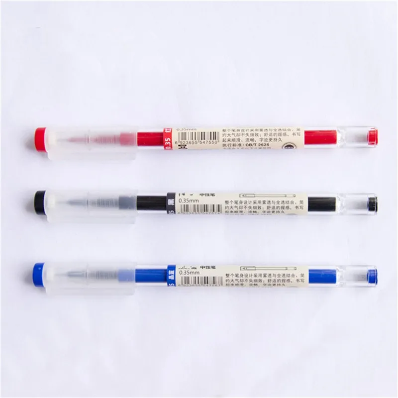 6 шт 0 35 мм цвет: черный синий красный гелевые чернила маркера для школы