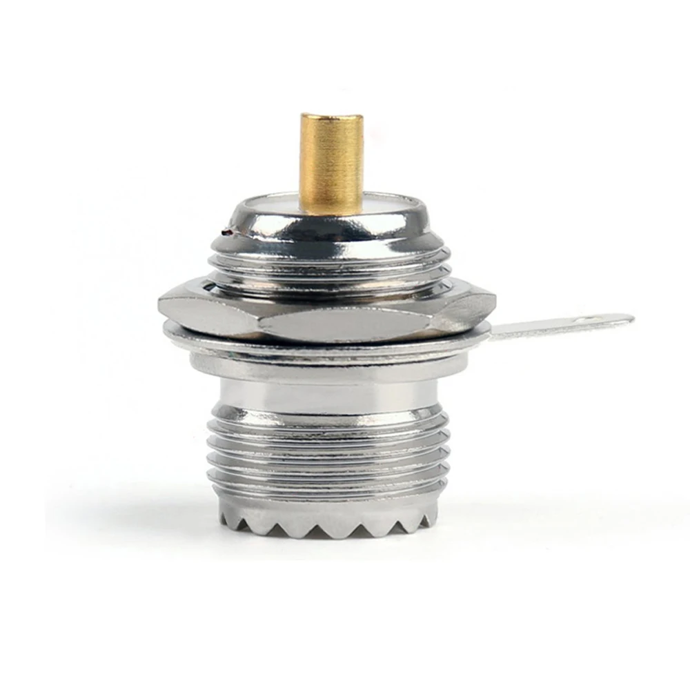 Conector hembra de cabeza de toro UHF SO239, soldadura para montaje en Panel Adaptador Coaxial RF, para HAM Raido, 100 piezas-1