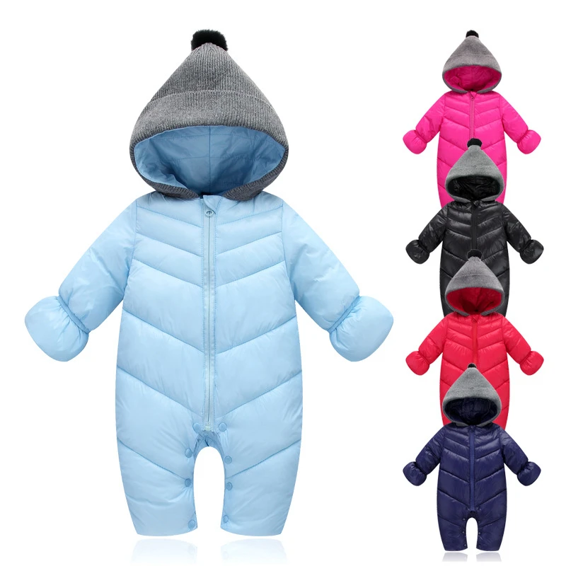 Детская Хлопковая одежда для новорожденных зимняя утепленная верхняя куртка