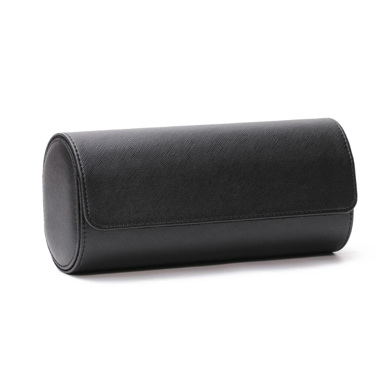 

3 Slots Watch Roll Travel Case Chic Portable Vintage Leather Display Watch Storage Box with Slid in Out Watch Organizers