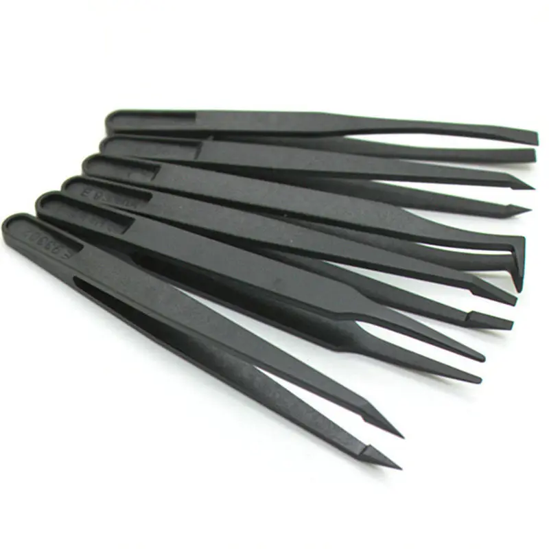 8pcs Anti-static Carbon fiber Electronic Tweezers Kit ESD Plastic Forceps PCB Repair Hand Tools Set | Инструменты