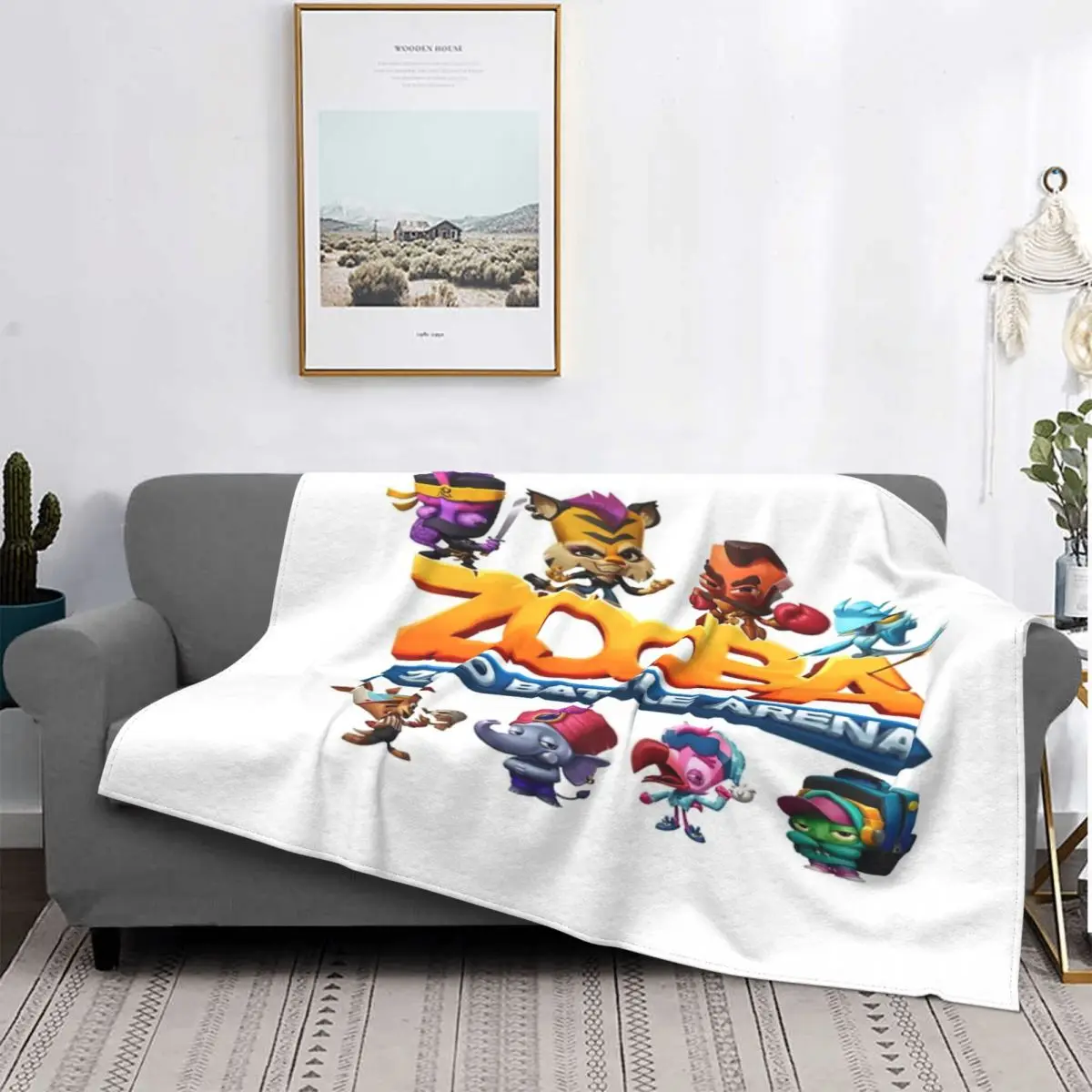 Zooba Battle Арена 2 одеяла покрывало для кровати искусственное плюшевое одеяло