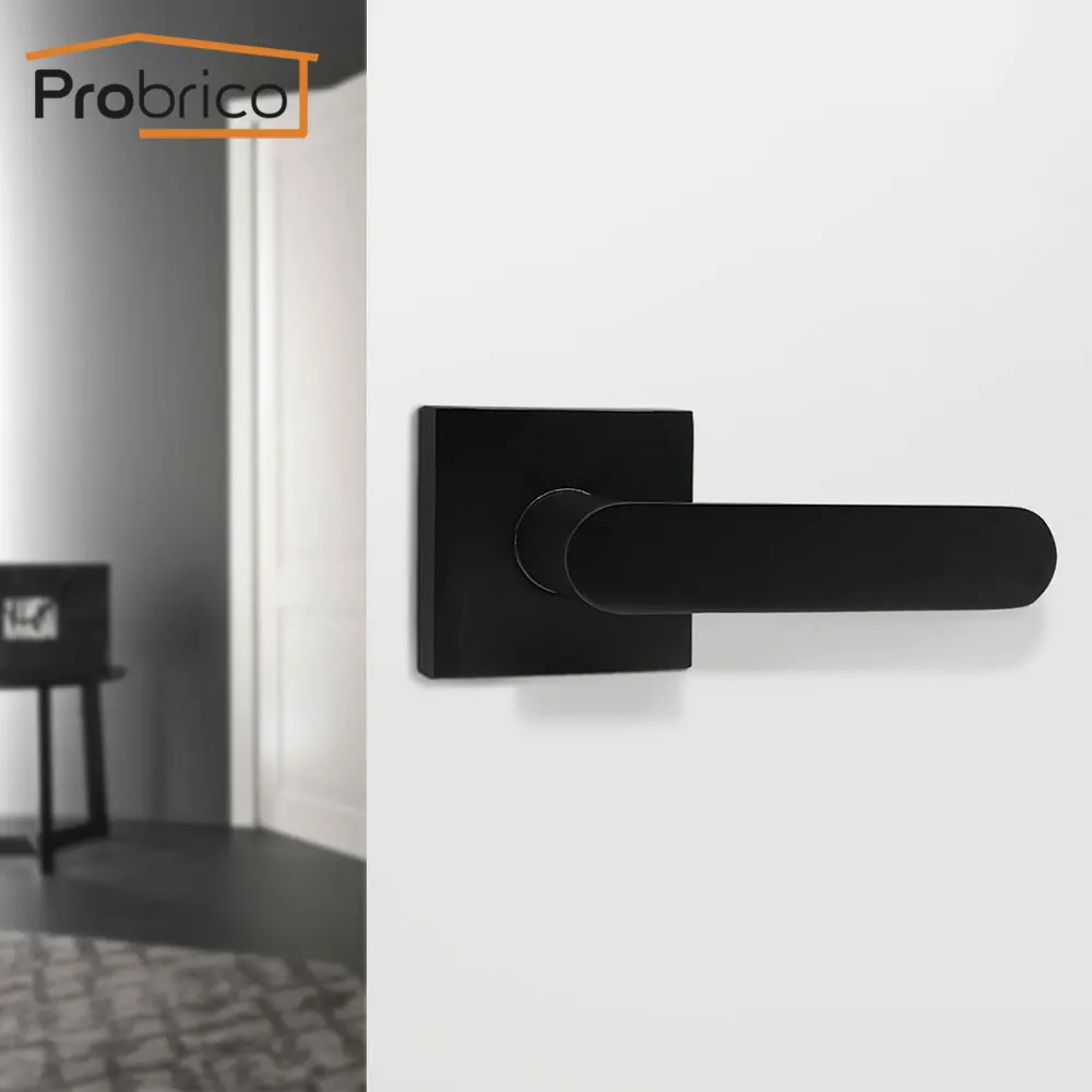Черные дверные ручки Probrico для межкомнатных дверей передние и задние деревянные