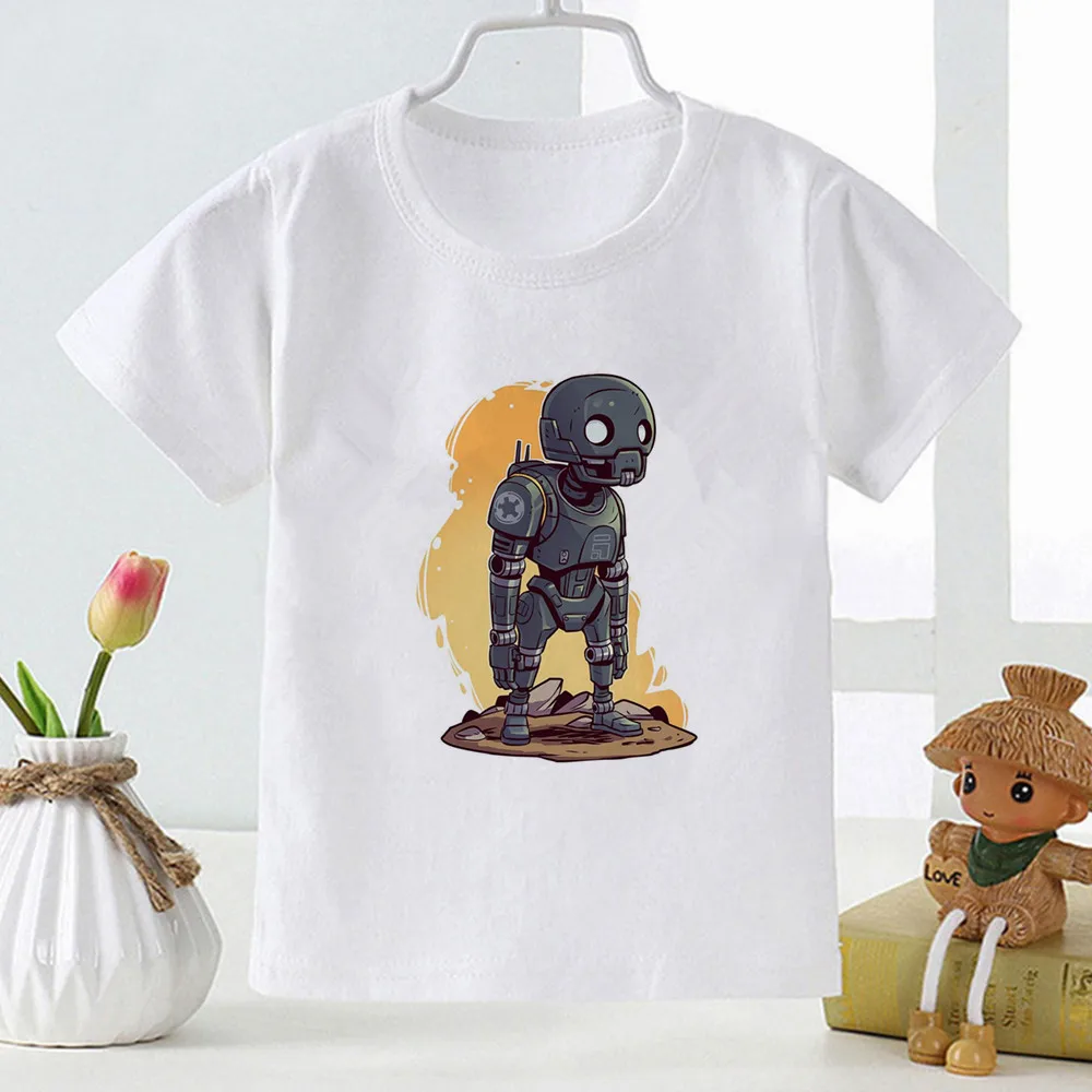 

T-shirts For Children Marvel Q Version Character Print Short-Sleeved Boys And Girls Round Neck Tops Summer Wild Kids Clothes