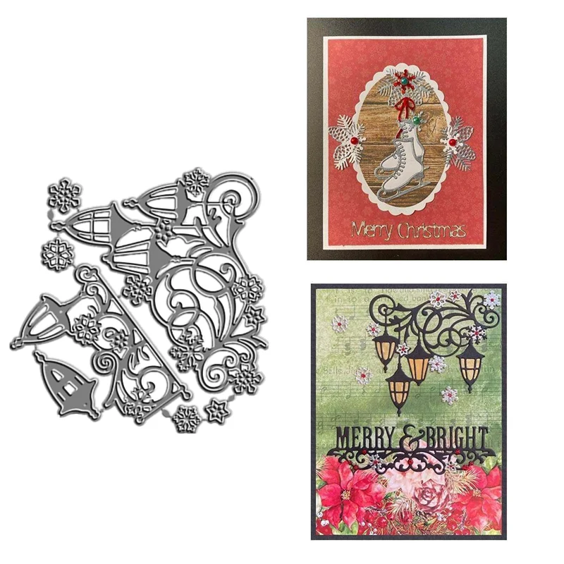 2021 Новые металлические ножи для резки и скрапбукинга для изготовления бумажных фонарей Рождественских огней, печать без штампов.