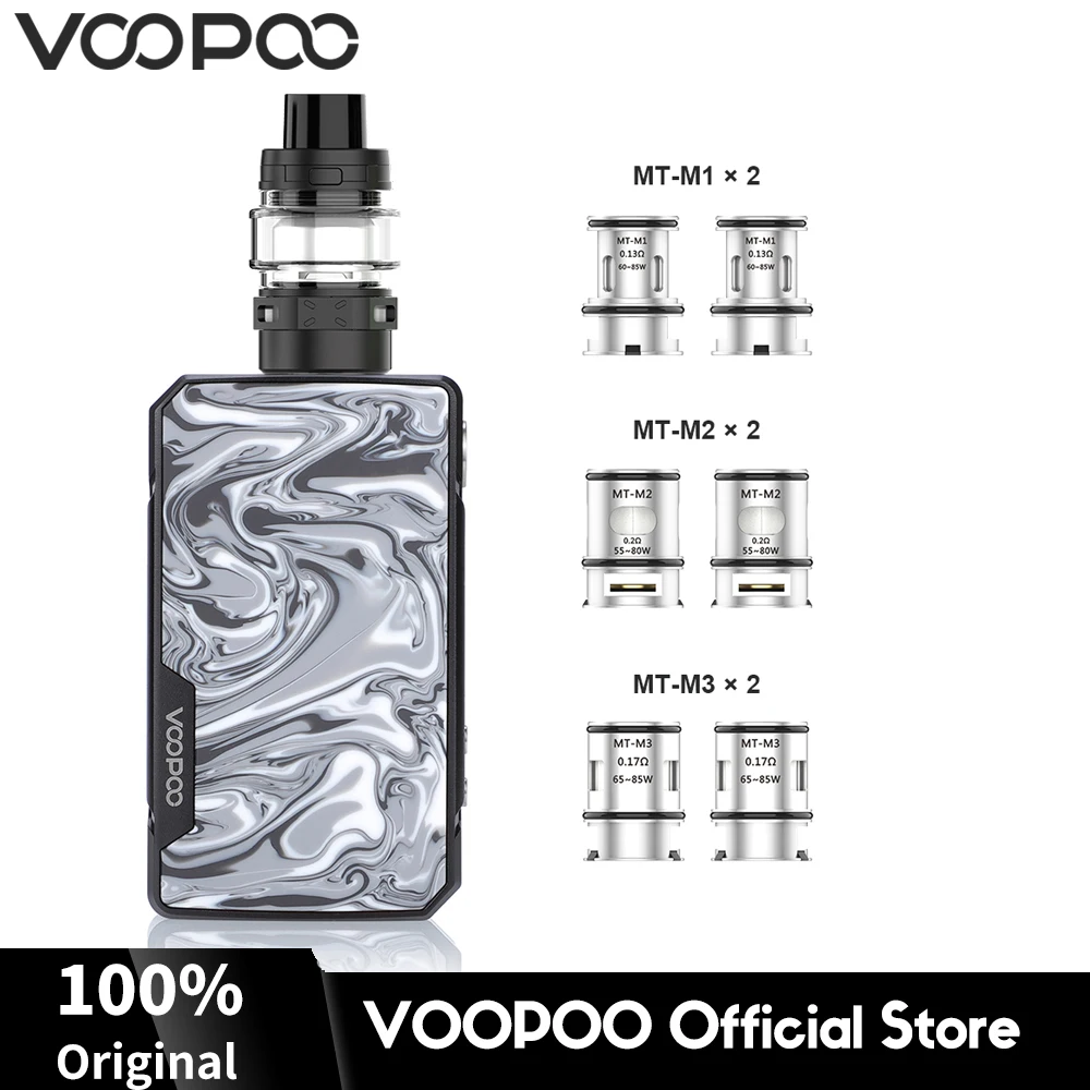 VOOPOO DRAG 2 177 Вт TC MOD BOX W/MAAT Tank MT-M1 M2 M3 катушки головки GENE. Fit чип fit Dual 18650 батарея