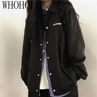 2021 autumn fashion women bomber women jacket pocket zipper two side wear outwear loose plus size windbreaker famale