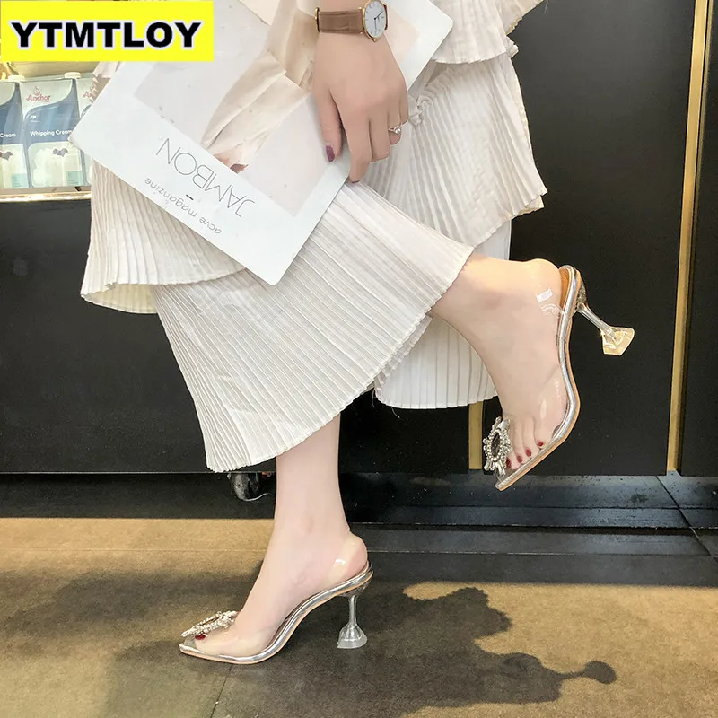 Fashion Womens Pumps Work Shoes High Heels Comfortable Pointed Toe Spike Heels Summer Casual Sexy Green Heels Transparent