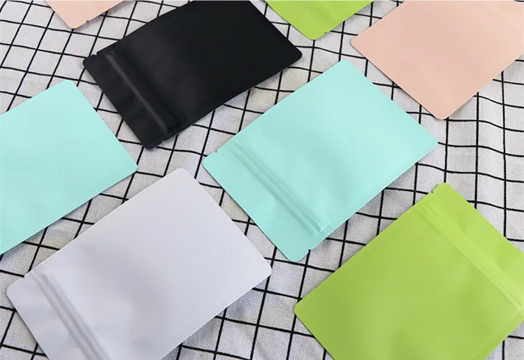 Матовая черный белый цвет Алюминий Фольга повторно закрывающейся молнией мешок