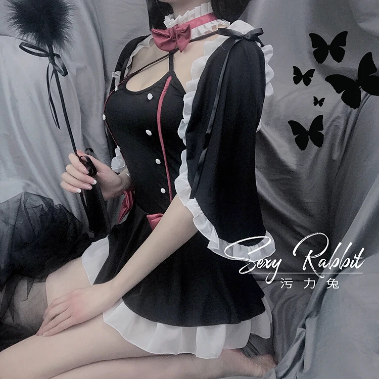 Костюм горничной для ролевых игр костюмы косплея Хеллоуина женщин сексуальное