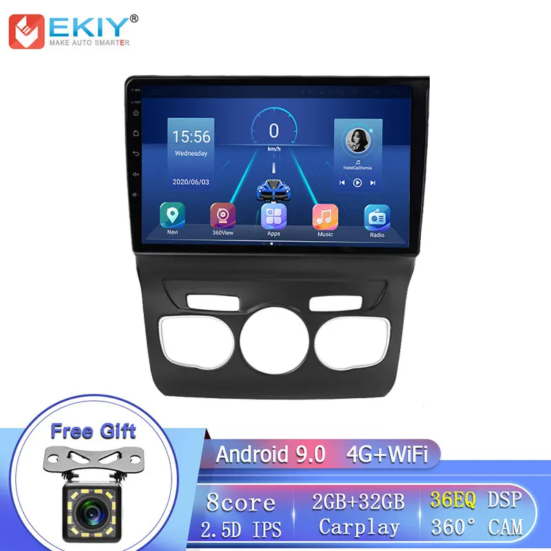 EKIY 8 восемь ядер 4G Wi Fi LTE IPS DSP Android 9 0 для Citroen C4 2013 2016 автомобиль радио мультимедиа