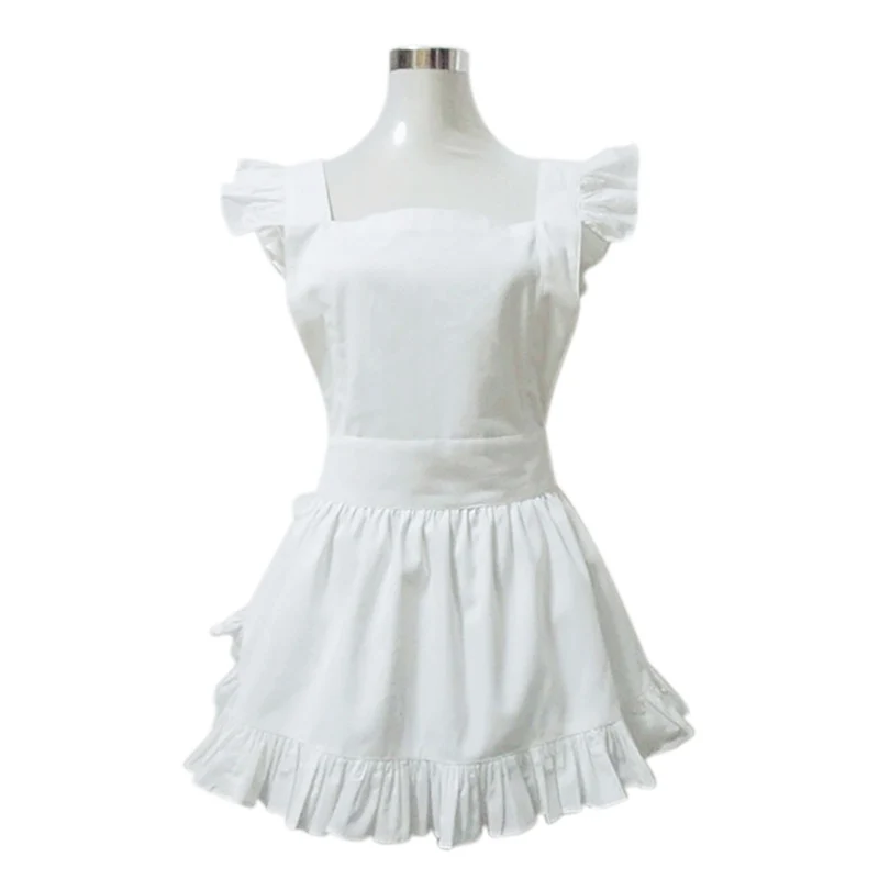 

Household Kitchen Cleaning Apron Women Baking Cooking Cotton Linen Overalls Bib Flower Shop Painting Garden Maid Aprons Dress