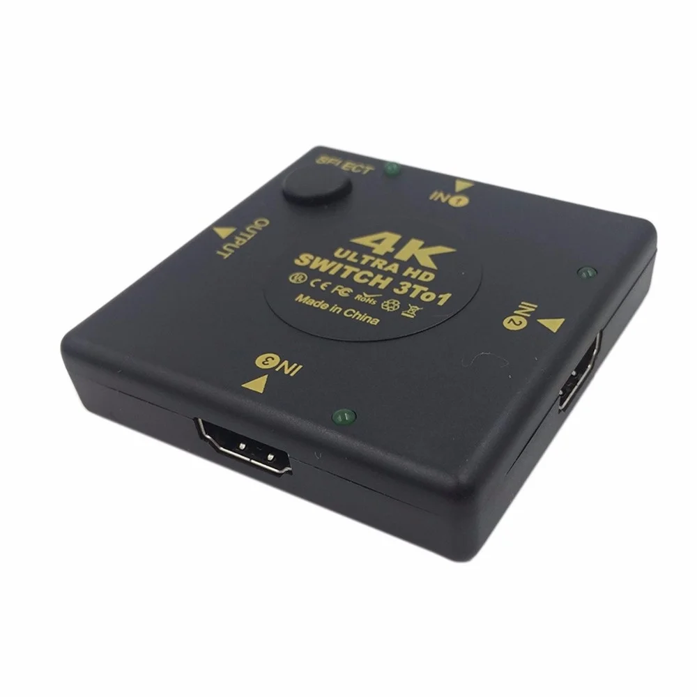 4K Коммутатор HDMI совместимый сплиттер * 2K 3D Мини 3 порта Переключатель в 1 порт