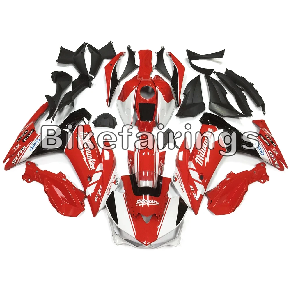 

ABS Motorbike Fairings For Yamaha R25 / R3 2015 2016 15 16 ABS Injection Complete White and Red Cowlings Body Kits