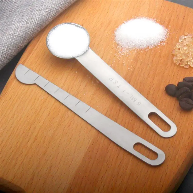 6pcs Stainless Steel Measuring Spoon Cooking Measure Cup Seasoning Spoons Coffee Tea Kitchen Accessory (Silver) | Дом и сад