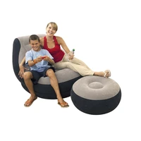 child bed camping clamshell chair bed bed fishing chair lazy flocking inflatable sofa suit thickened single lunch break chair
