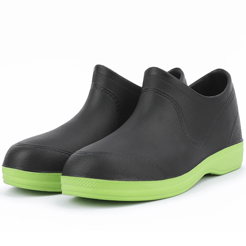 Rain Boots Women Rubber Anti-skid Ankle Shoes Slip On Round Toe Waterproof Snow Boots Female Lightweight Warm Winter Footwear