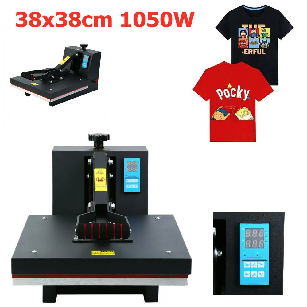 15x15 inch Digital Heat Press Transfer Machine Clamshell Sublimation Printing for DIY T-Shirt Machine