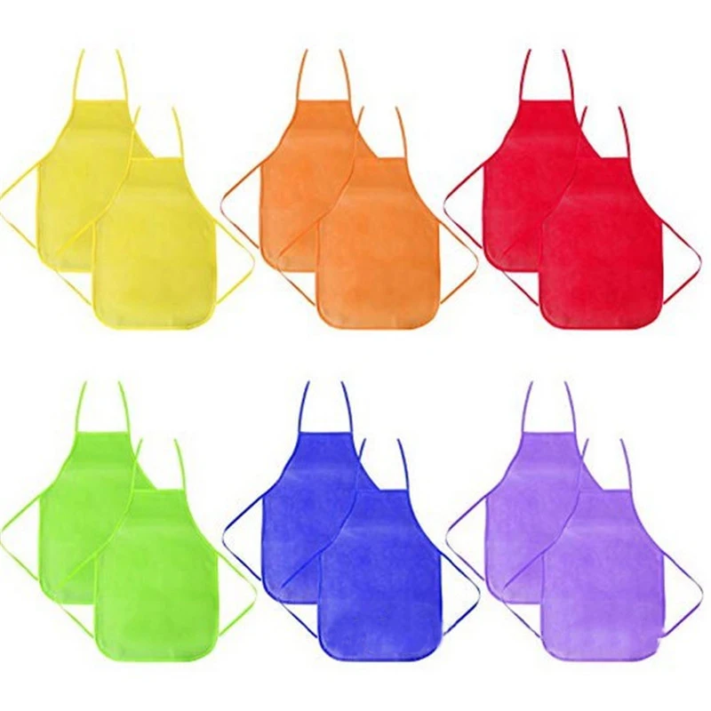 Детский Цветной фартук из нетканого материала художественная живопись фартуки