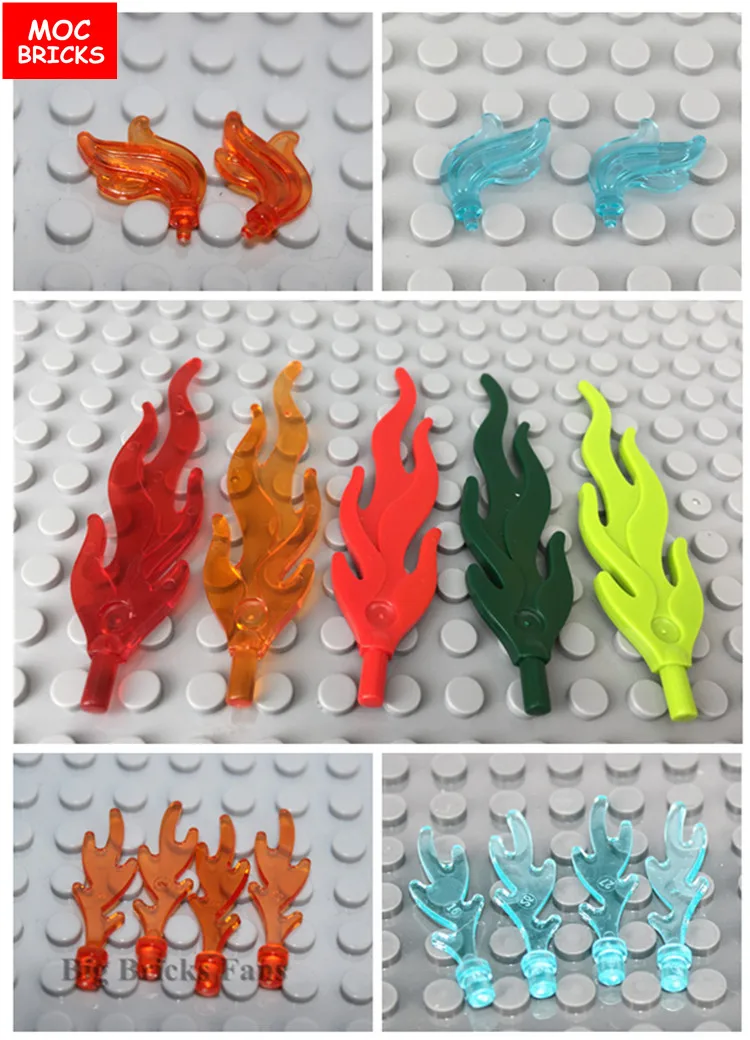 10 шт./партия кубики MOC пламя перо подходит для 85959 / 6126 64647 строительные блоки