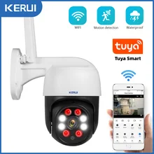 KERUI Tuya 1080P 3MP WiFi IP Cámara exterior inalámbrica Seguridad para el hogar al aire libre Zoom digital 4X Cámara domo de velocidad Videovigilancia security protection camara camaras de vigilancia con wifi