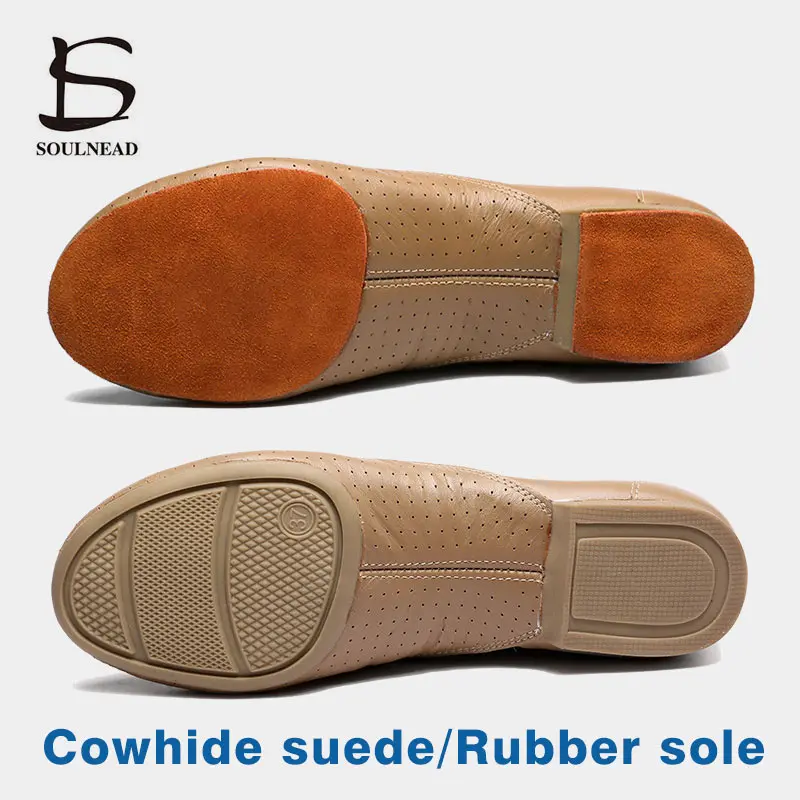 Jazz Shoes Women Latin Dancing Shoe Breathable Mesh Cowhide Soft Flat Practice Modern Ballroom Yoga Ballet Aldult Dance Sneakers