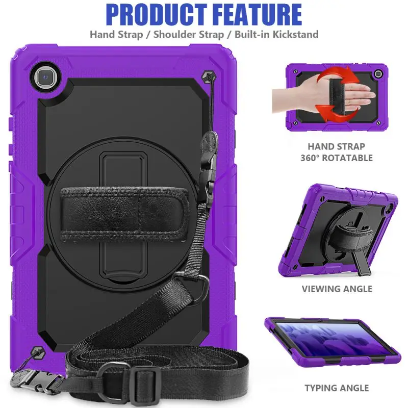 

For Samsung Galaxy Tab A7 T500/T505 10.4 Case EVA Kids Safe Foam Shockproof Shoulder Hand Strap Stand Tablet Cover