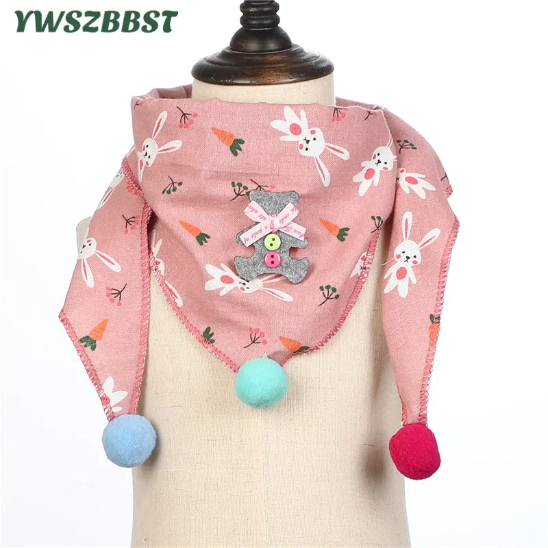 Новые весенние треугольные шарфы для маленьких девочек Осенняя теплая одежда