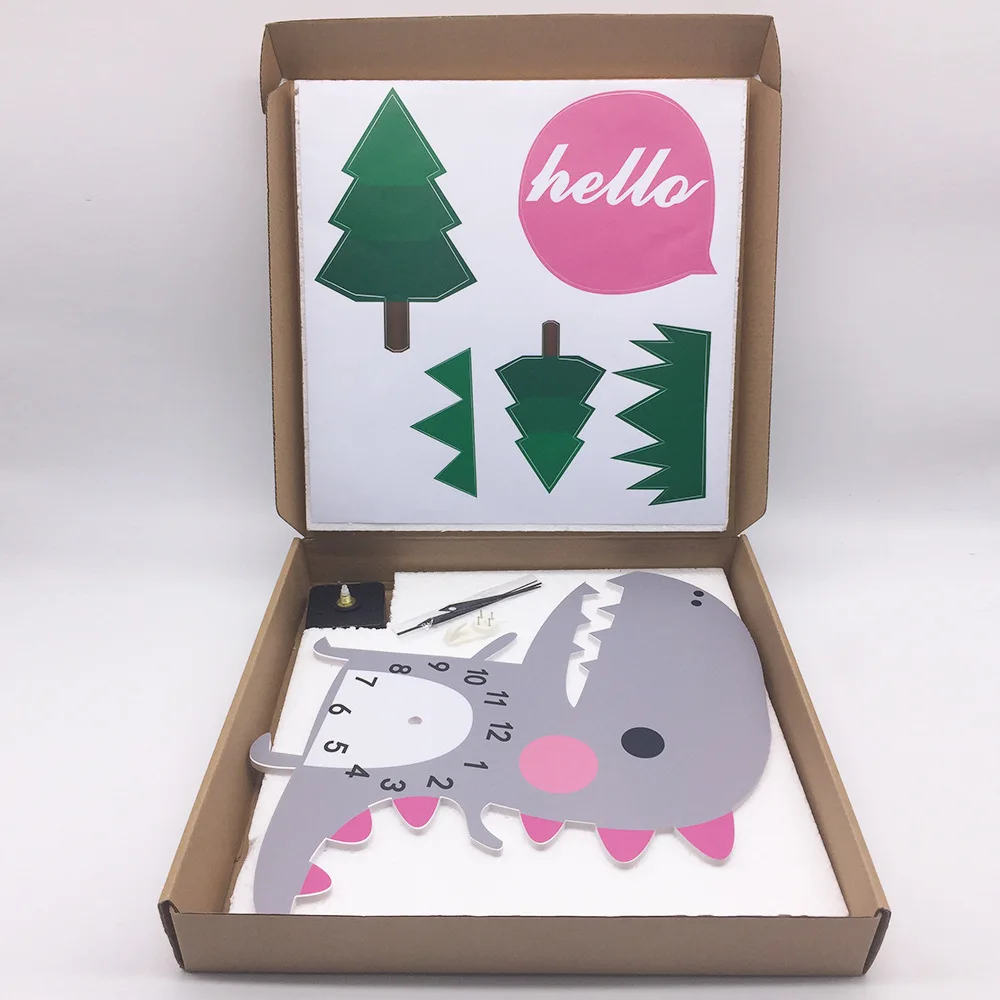 Настенные часы Funlife Cloud Drop милые детские с мультяшным динозавром для девочек