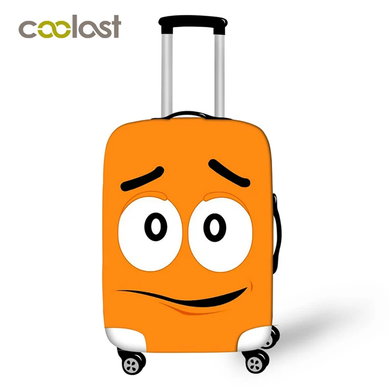 Защитный чехол для багажа с забавными смайликами женщин и мужчин эластичного