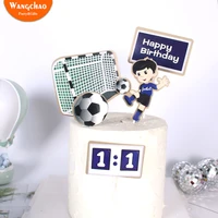 boy football sports theme happy birthday cake topper cartoon kids soccer birthday cake decoration party supplies