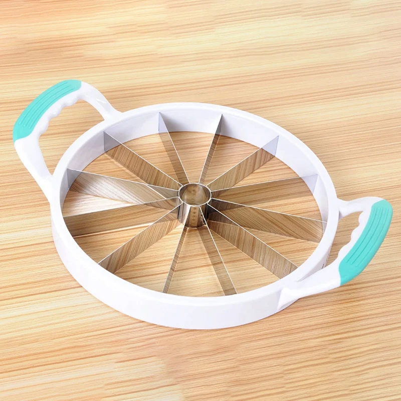 

Watermelon Slicer Large Stainless Steel Fruit Cantaloup Melon Slicer Peeler Reel Suitable for Household Kitchen