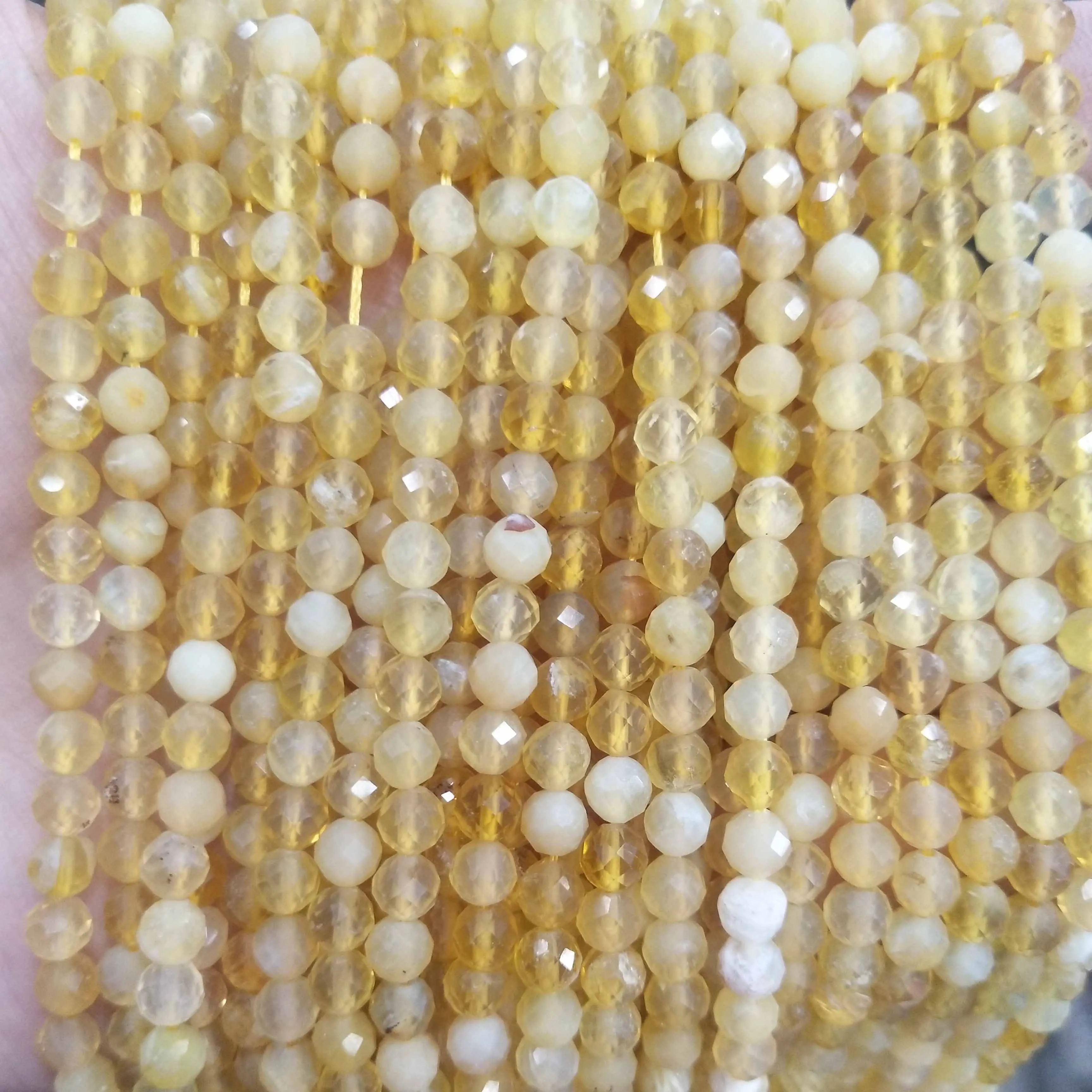 Ограненные бусины из 4 мм натурального камня Агаты Amazon розовые кварцевые