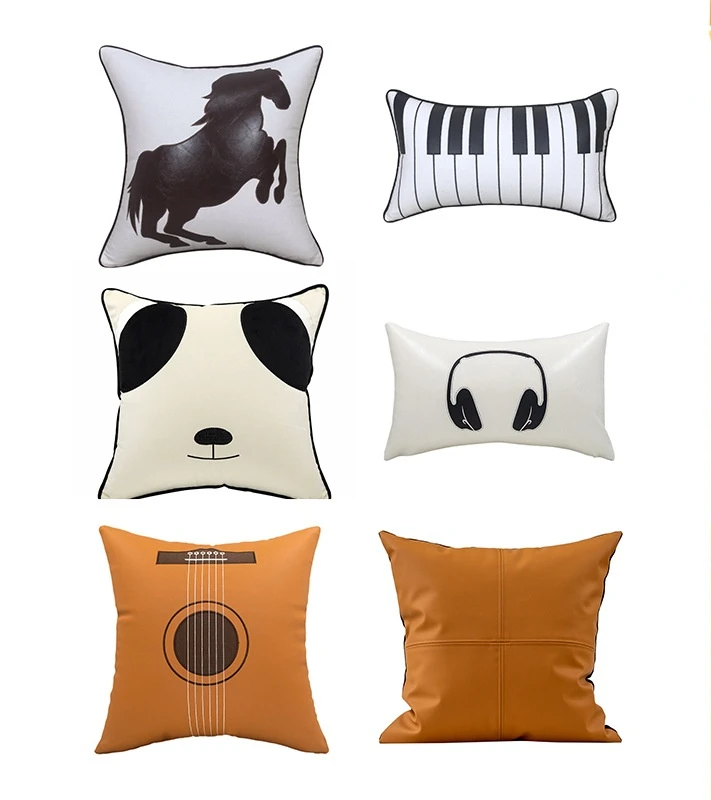 

Black and White Piano Throw Pillow Cover Cushion Sofa Pillowcase Sofa Decorative Cushion Cover Home Decor Pillowcover