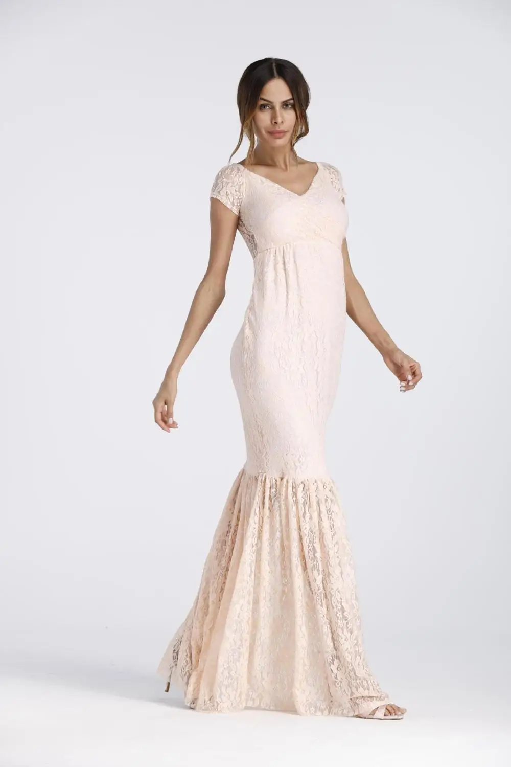 Длинная одежда для беременных платье макси фотосъемки кружевное нарядное