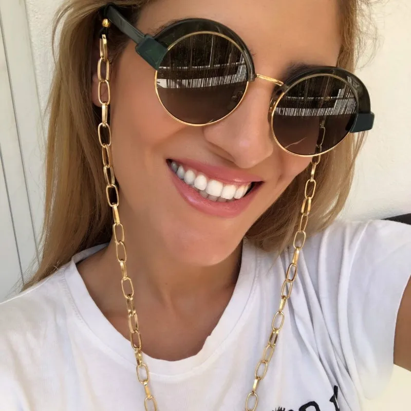 

Очки солнцезащитные подставка для очков шнур под шею золотистая серебристая металлическая цепочка искусственные очки для чтения очки