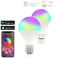 e27 b22 smart led light bulb rgb light wifi remote timer light 15w rgb cct cw led dimmable bulb for alexa echo google home