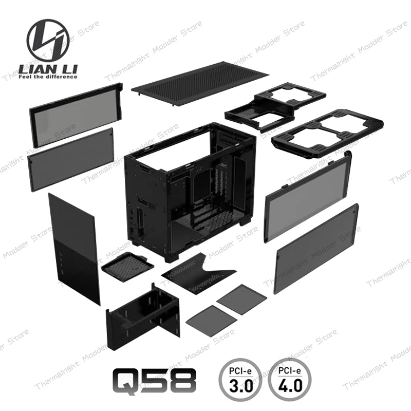 LIAN LI Q58 PC чехол для компьютера с водяным охлаждением шасси MINI ITX игровой ПК
