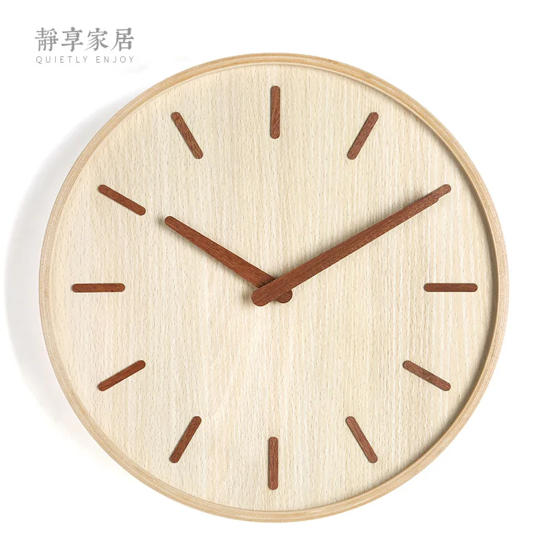 Настенные часы 3d в скандинавском стиле большие бесшумные настенные из дерева