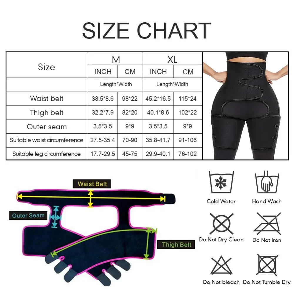 

WAIST SECRET Woman Sweat Thigh Trimmers Leg Shaper Neoprene Slimming Belt Control Panties Fat Burning Wraps Thermo Belt