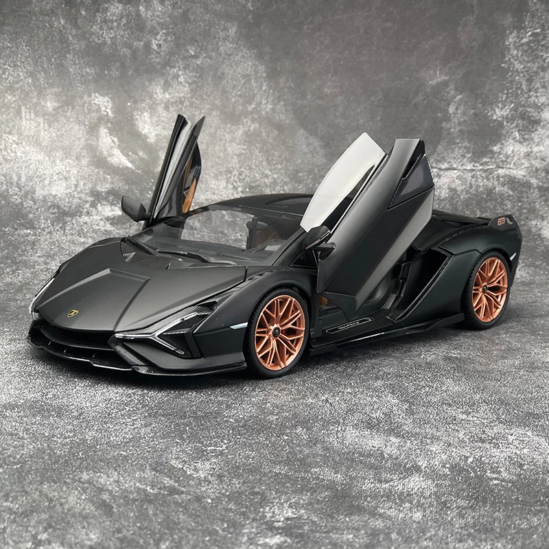 

Bburago 1:18 Scale Matte Black Lamborghini Sián FKP 37 Alloy Luxury Vehicle Diecast Cars Model Toy Collection Gift