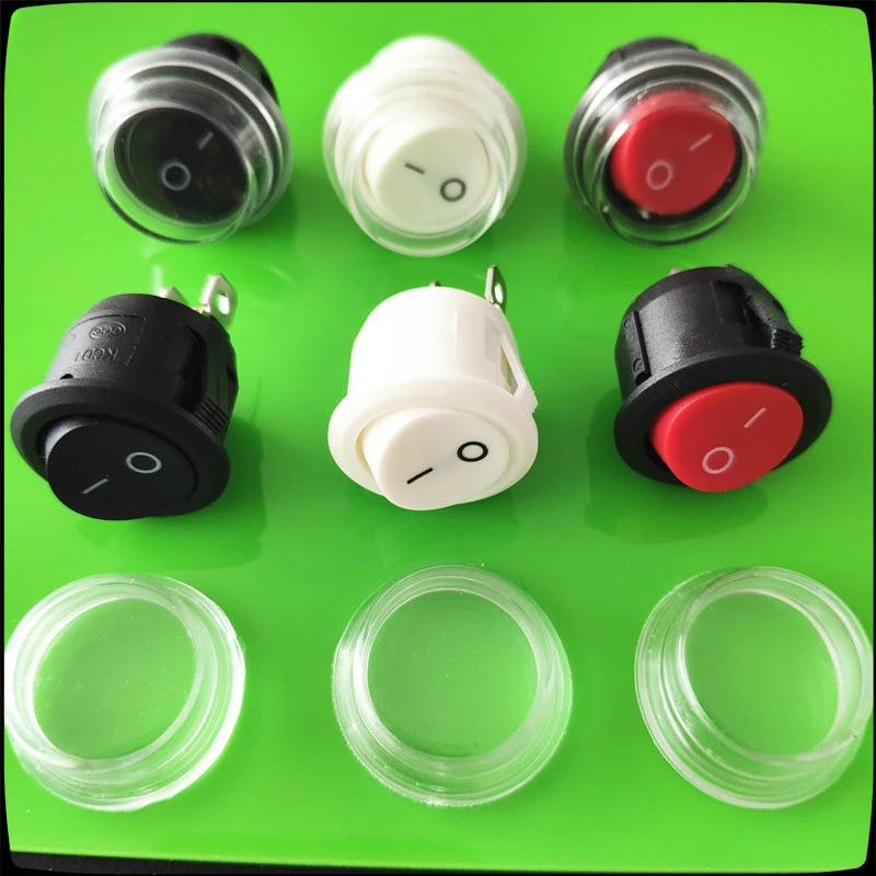 DC AC 6A/250V KCD1 2PIN 20 мм On/Off SPST круглые Клавишные переключатели водонепроницаемая