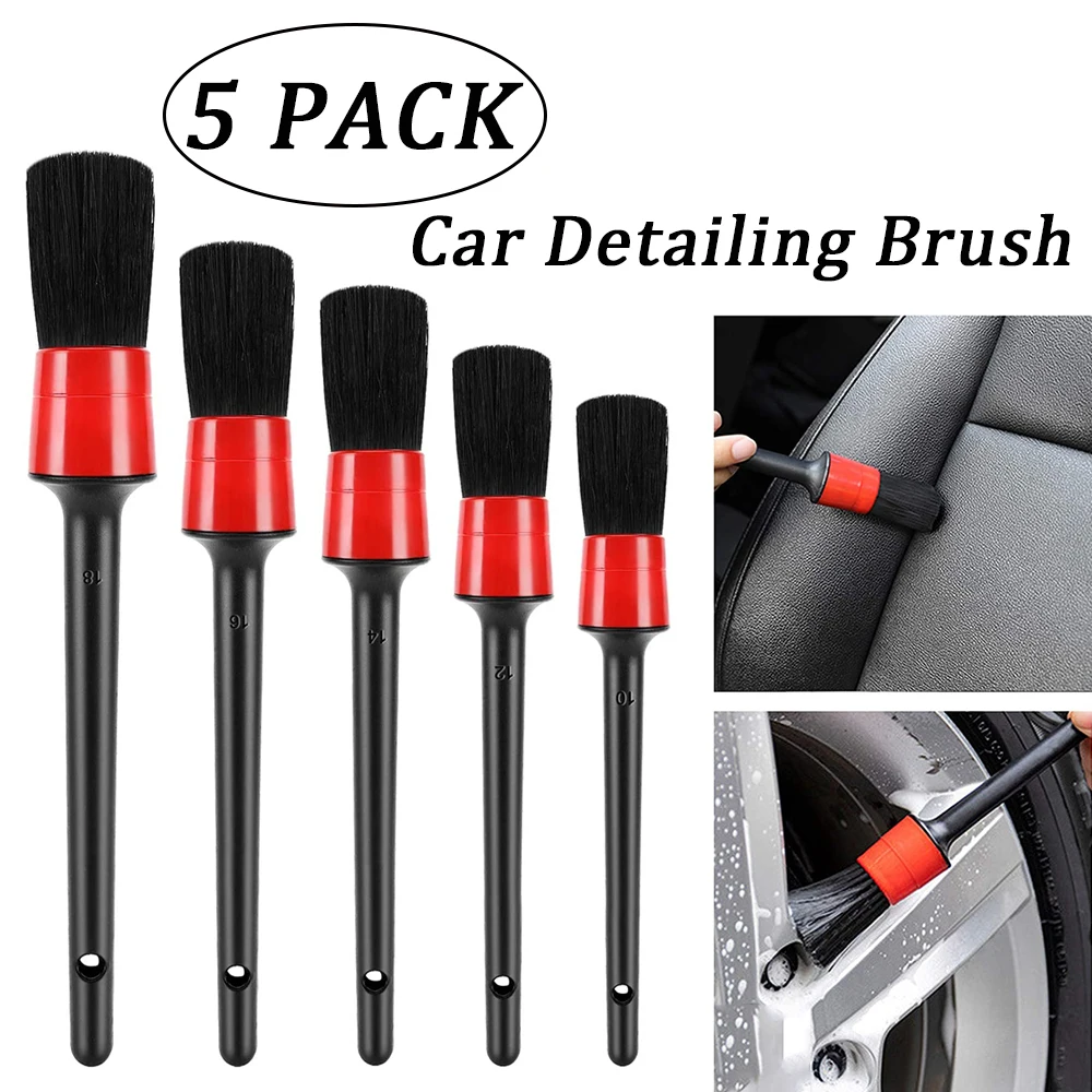 

5pcs Car Wash Car Detailing Brush Auto Cleaning Car Cleaning Tools Detailing Set Dashboard Air Outlet Cleaning Brush Accessories