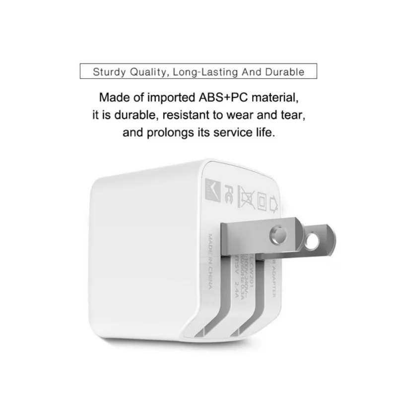 Настенное зарядное устройство 5 в 4 а с двойным usb-портом складной портативный
