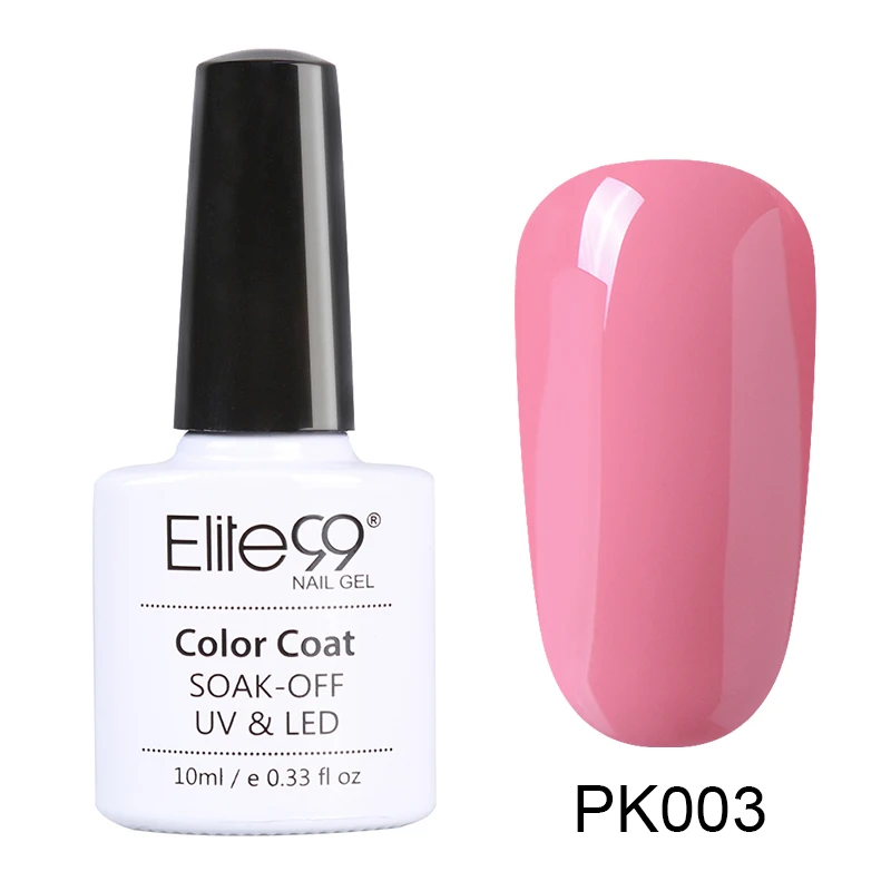 PK003 Elite99 10 мл Розовый Цветной Гель-лак для маникюра Полупостоянный Светодиодный УФ верхнее покрытие гель для ногтей лак для ногтей Гель-лак Гибридный гель - Цвет: PK003